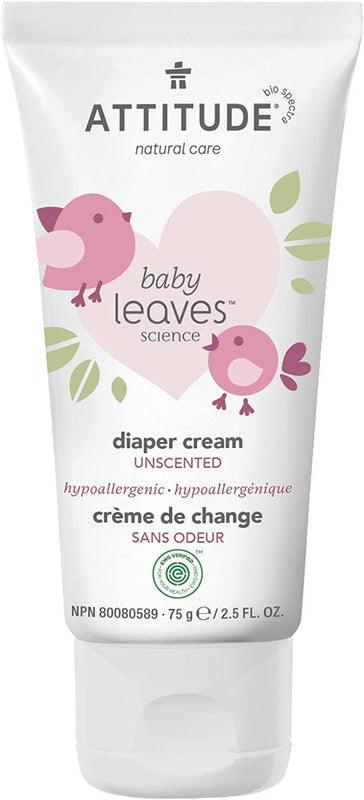 ATTITUDE Diaper Cream, EWG Verified, Plant and Mineral-Based Ingredients, Vegan and Cruelty-free Baby Products for Sensitive Skin - Zinc, 75 grams - Zrafh.com - Your Destination for Baby & Mother Needs in Saudi Arabia