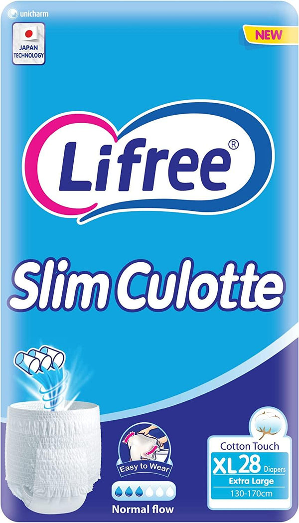 Lifree Slim Culotte High Absorbency Adult Diapers XL Mega Pack, 28 Pieces - Pack Of 1 - ZRAFH