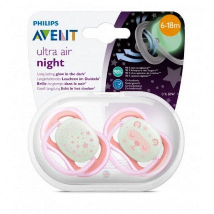 Philips Avent Ultra Air Pacifier - From 6 To 18 Months - 2 Pieces - Mix Deco - SCF085/06 - Zrafh.com - Your Destination for Baby & Mother Needs in Saudi Arabia