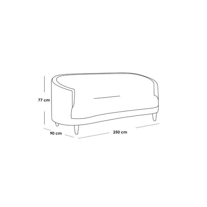 Alhome Swedish Wood and Boucle 4 Seater sofa - Off-white - Zrafh.com - Your Destination for Baby & Mother Needs in Saudi Arabia