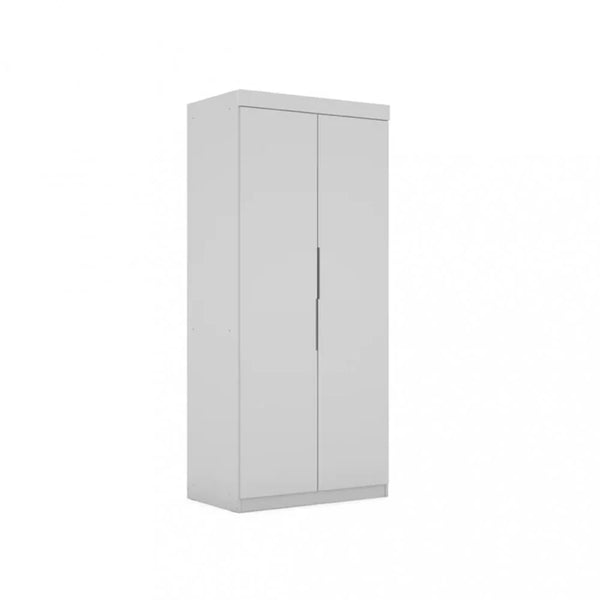 White Two-Door Wardrobe By Alhome