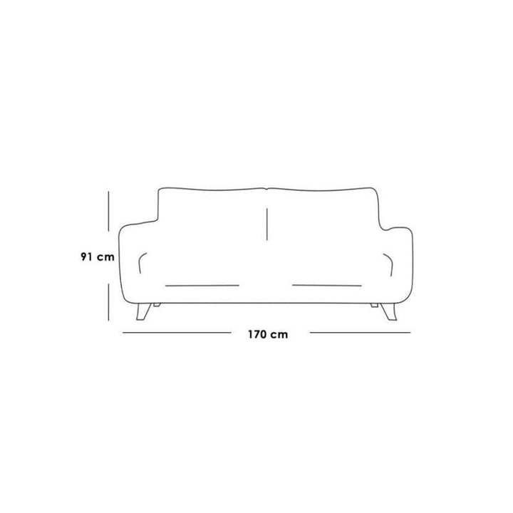 Alhome 2-Seater Sofa 170x89x91 cm - Grey - AL-1944 - Zrafh.com - Your Destination for Baby & Mother Needs in Saudi Arabia