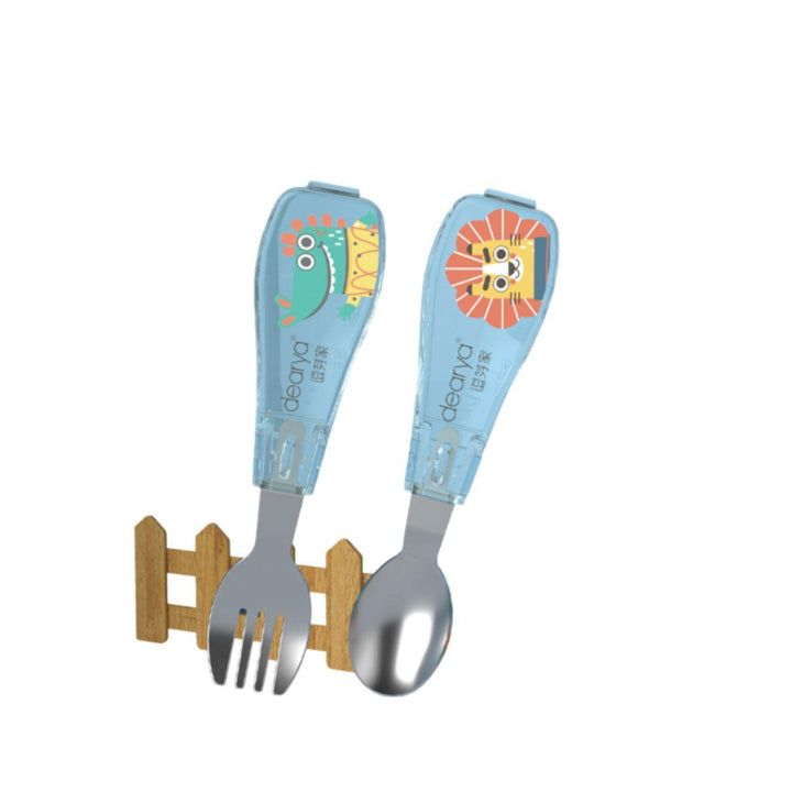 Reversing Portable Fork And Spoon Set With Cases - Zrafh.com - Your Destination for Baby & Mother Needs in Saudi Arabia
