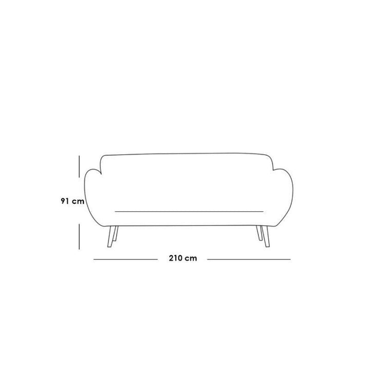 Alhome 2 Seaters Sofa 91x210x85 cm - Pink - Zrafh.com - Your Destination for Baby & Mother Needs in Saudi Arabia