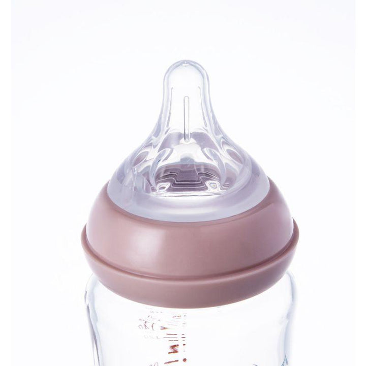 Luqu Glass Feeding Bottle Wide Neck - 240Ml - ZRAFH
