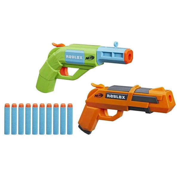 NERF Roblox Jailbreak: Armory, Includes 2 Hammer-Action Blasters, 10 Elite Darts, Code to Unlock in-Game Virtual Item - ZRAFH