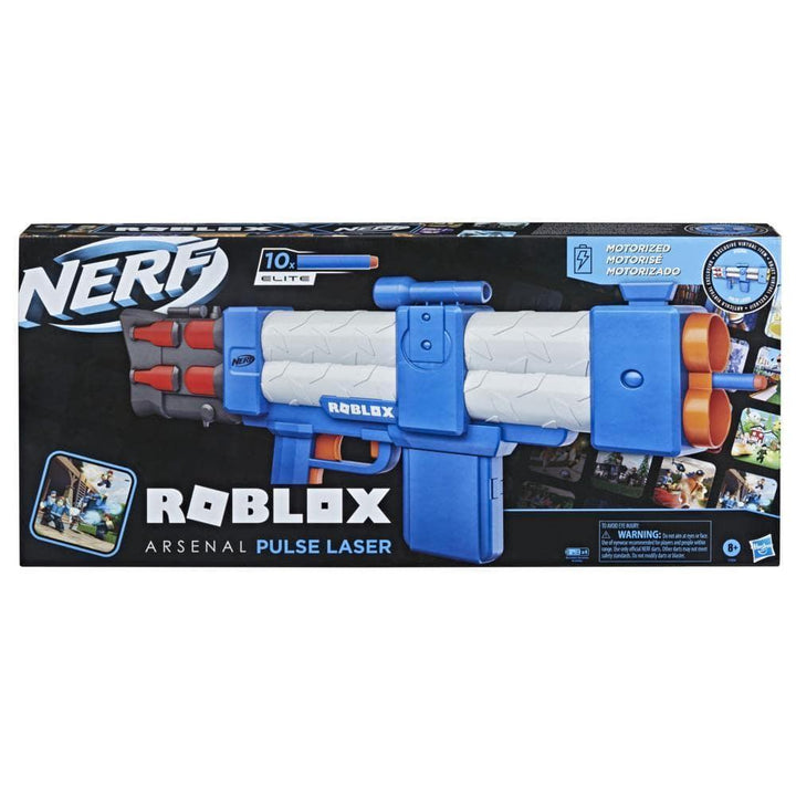 Nerf Roblox Arsenal: Pulse Laser Motorized Dart Blaster, 10 Nerf Elite Darts, 10-Dart Clip - ZRAFH