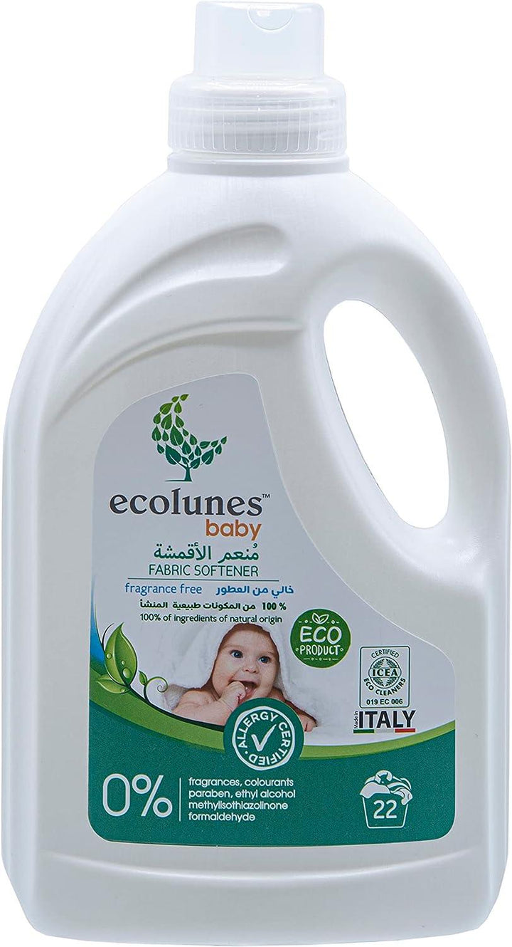 Ecolunes Baby fabric softener fragrance free 1000ml - Zrafh.com - Your Destination for Baby & Mother Needs in Saudi Arabia
