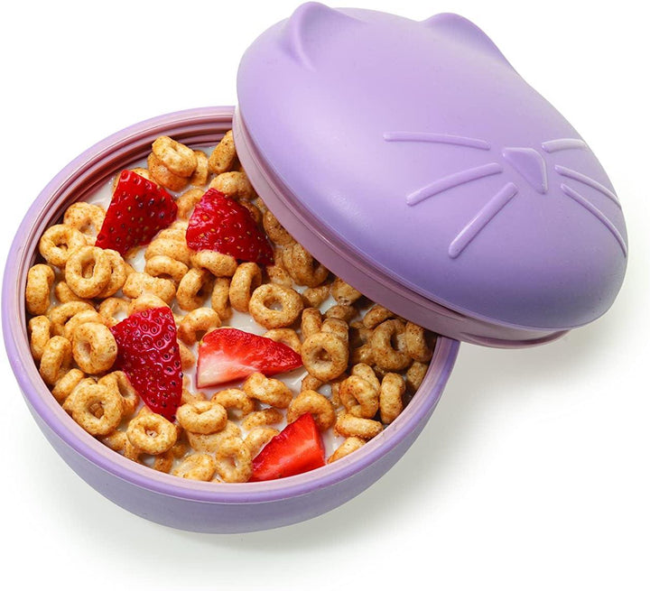 Melii Silicone Bowl with Lid - 350 ml - Purple - Zrafh.com - Your Destination for Baby & Mother Needs in Saudi Arabia