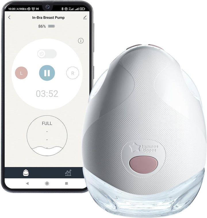 Tommee Tippee Made for Me Single Electric Wearable Breast Pump, Hands-Free, In-Bra Breastfeeding Pump, Portable, Quiet, 1 Massage and 8 Express Modes, 4 Hour Battery Life - Zrafh.com - Your Destination for Baby & Mother Needs in Saudi Arabia