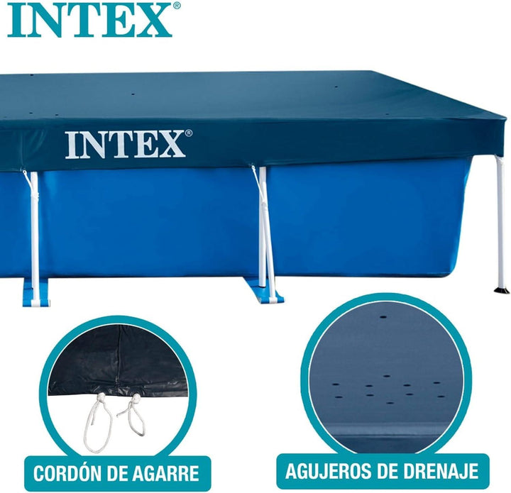 Intex Rectangular Pool Cover, Multi-Colour, 4.6M X 2.3M, 28039 - Zrafh.com - Your Destination for Baby & Mother Needs in Saudi Arabia