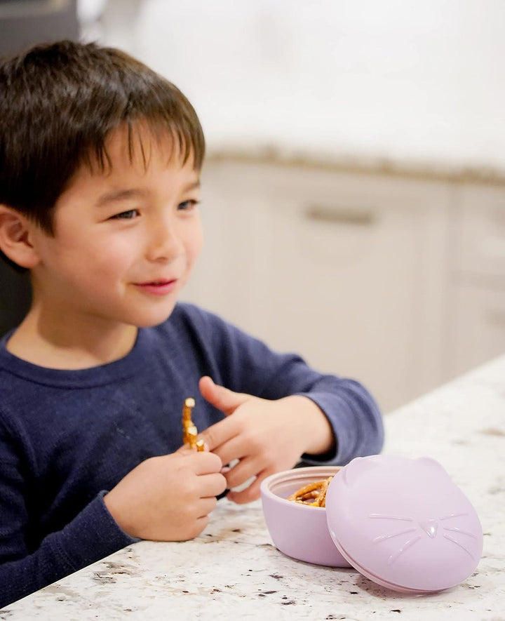 Melii Silicone Bowl with Lid - 350 ml - Purple - Zrafh.com - Your Destination for Baby & Mother Needs in Saudi Arabia