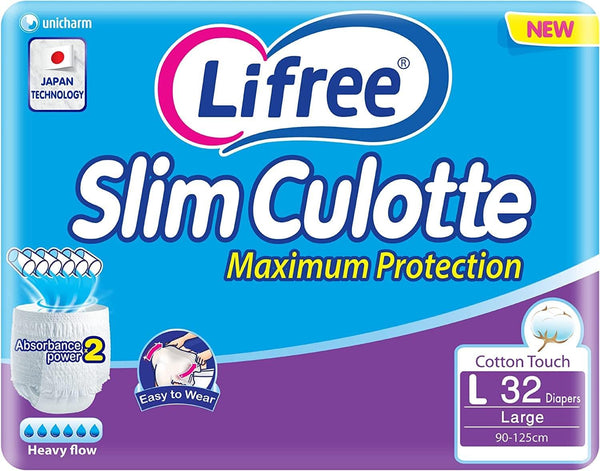 Lifree Culotte Slim Large Maximun Protection Mega Pack, 32 Pcs - ZRAFH