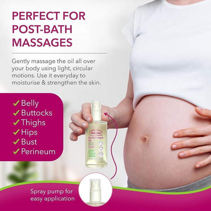 Maternea Stretch Mark Prevention Oil 100 ml - Zrafh.com - Your Destination for Baby & Mother Needs in Saudi Arabia