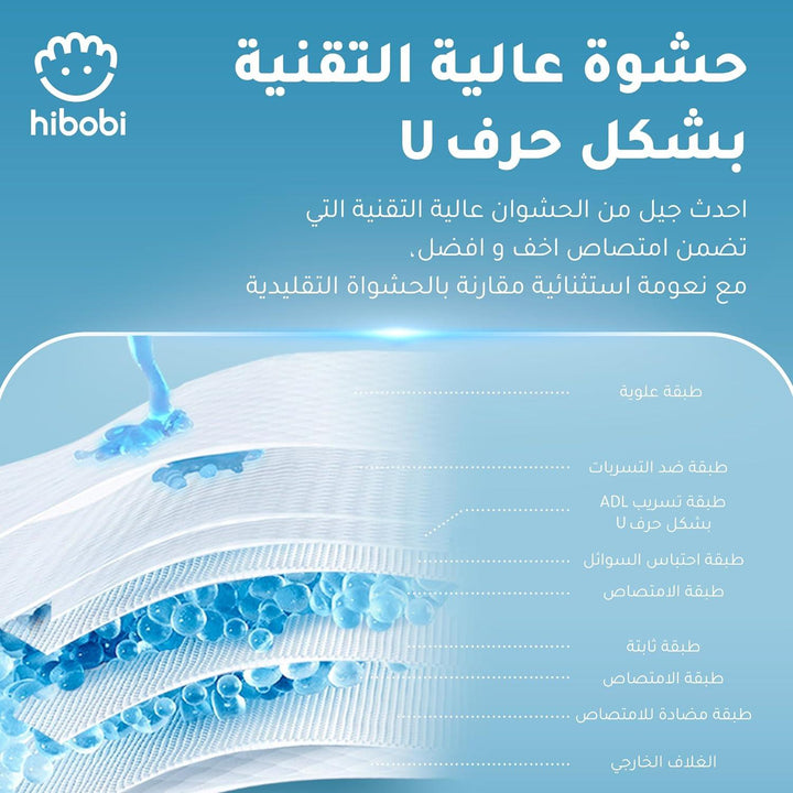 Hibobi -Ultra Soft Absorbent Pants Diapers - Size 4 - 9-14Kg - 56Pcs - Pack of 2 - Zrafh.com - Your Destination for Baby & Mother Needs in Saudi Arabia