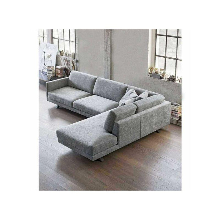 Alhome LShape Sofa 300x280x85x87 cm - Grey - Zrafh.com - Your Destination for Baby & Mother Needs in Saudi Arabia