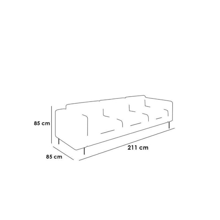 Alhome Sofa 85x211x85 cm - Red - Zrafh.com - Your Destination for Baby & Mother Needs in Saudi Arabia