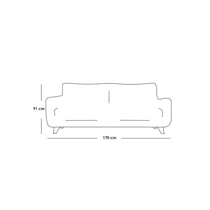 Alhome 2 Seaters Sofa 91x170x85 cm - Beige - Zrafh.com - Your Destination for Baby & Mother Needs in Saudi Arabia