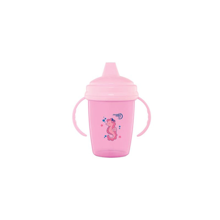 Mooncare Non-Spill Drinking Cup For Kids - 240 ml - Pink - Zrafh.com - Your Destination for Baby & Mother Needs in Saudi Arabia