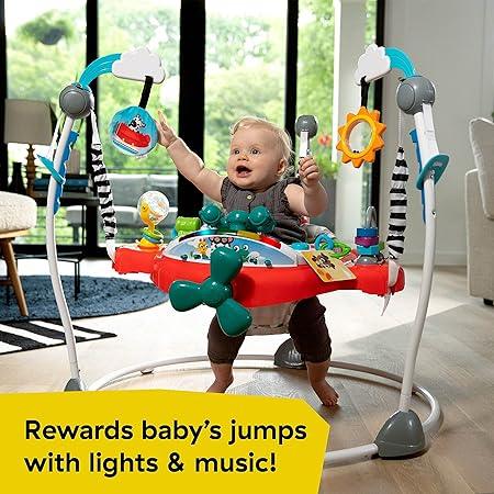 Baby Einstein Ocean Explorers Airplane Adventure 2-in-1 Interactive Activity Jumper with Lights Ages 6 months +, Max weight 25 lbs., Unisex - Zrafh.com - Your Destination for Baby & Mother Needs in Saudi Arabia