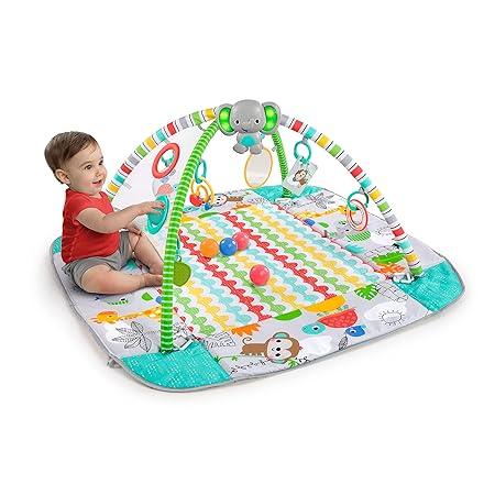 Bright Starts 5-in-1 Your Way Ball Play - Jumbo Play Mat Converts to Ball Pit Baby Gym, Newborn to Toddler - Totally Tropical (Green) - Zrafh.com - Your Destination for Baby & Mother Needs in Saudi Arabia