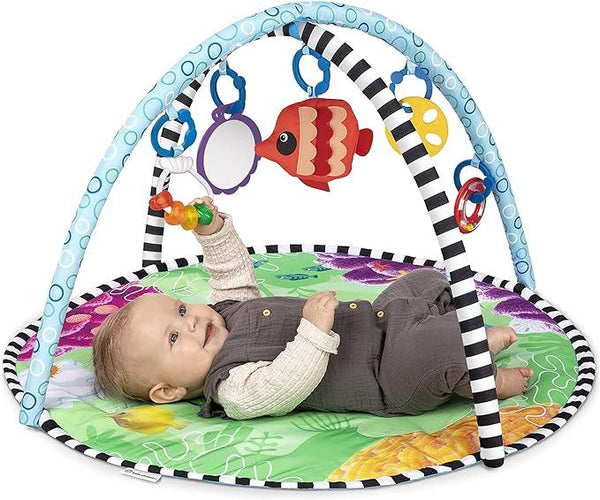 Baby Einstein, Sea Floor Explorers 2-in-1 Water Mat Play Gym, 4 Modes for Baby to Play, 5 Detachable Toys, Easy to Transport, Newborn+ Multicoloured - Zrafh.com - Your Destination for Baby & Mother Needs in Saudi Arabia