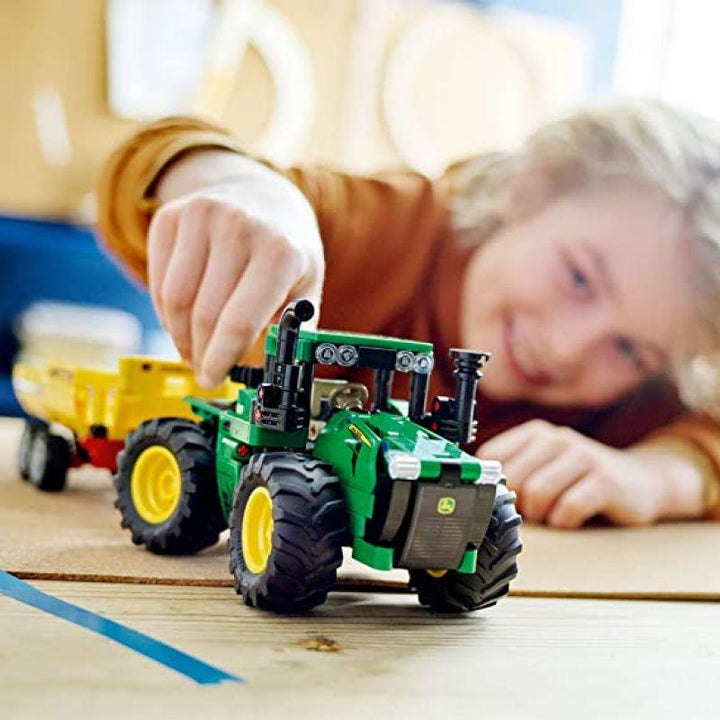 Lego Technic John Deere 4WD Tractor Toy with Trailer - 390 Pieces - 6379482 - Zrafh.com - Your Destination for Baby & Mother Needs in Saudi Arabia