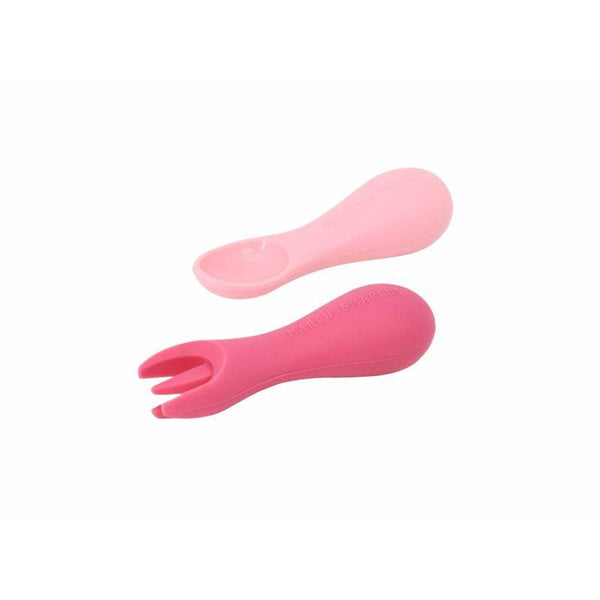 Marcus & Marcus Palm Grasp Spoon & Fork Set - Silicone - Zrafh.com - Your Destination for Baby & Mother Needs in Saudi Arabia