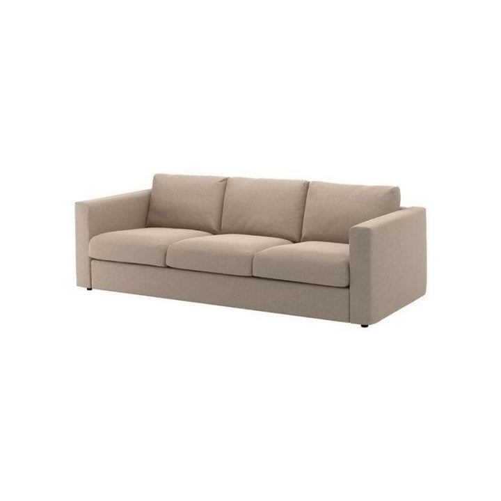 Alhome Swedish Wood and Linen 3 Seaters Sofa - Beige - AL-818 - Zrafh.com - Your Destination for Baby & Mother Needs in Saudi Arabia