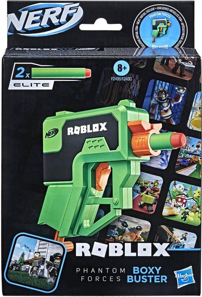 NERF Roblox Phantom Forces: Boxy Buster Dart Blaster, - ZRAFH