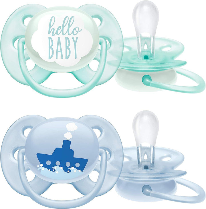 Avent Ciuccio Soft Deco Bambino 0-6 Mesi 2 pz