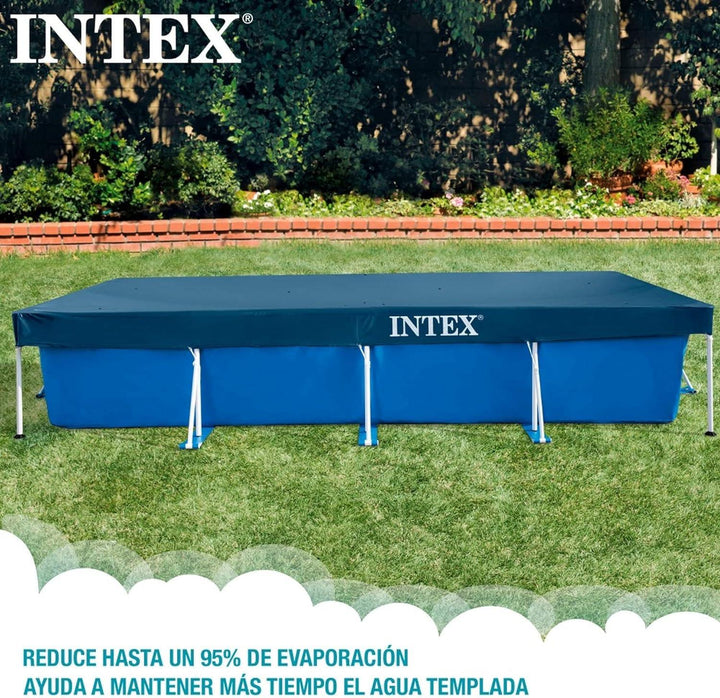 Intex Rectangular Pool Cover, Multi-Colour, 4.6M X 2.3M, 28039 - Zrafh.com - Your Destination for Baby & Mother Needs in Saudi Arabia