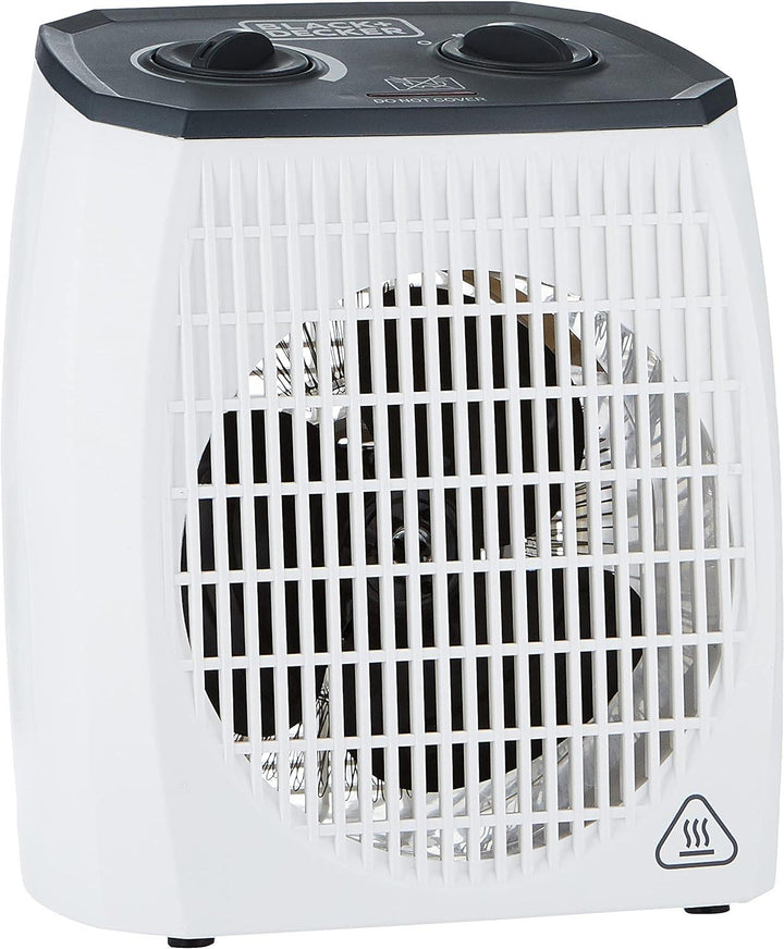 Black+Decker 2000W Vertical Fan Heater, White, 1.44 Kg, Hx310 - 220-240  Volt 50 Hz - World Import