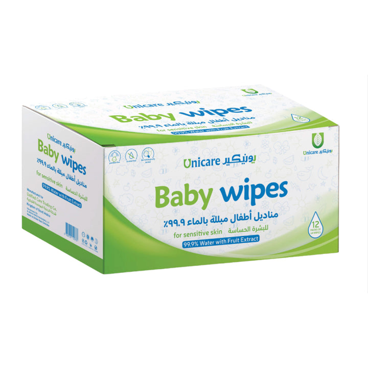 Unicare Baby Water Wibes Carton - 2 Boxes - 768 Wipes - Zrafh.com - Your Destination for Baby & Mother Needs in Saudi Arabia