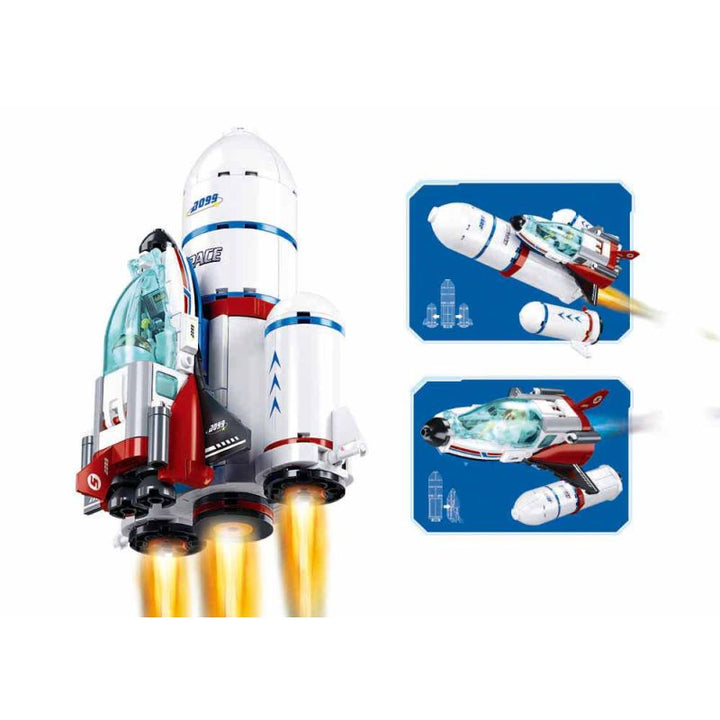 Sluban SPACE Dream launch Center Building And Construction Toys Set - 424 Pieces - Zrafh.com - Your Destination for Baby & Mother Needs in Saudi Arabia