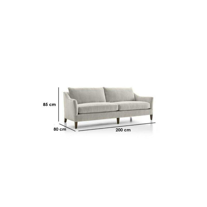 Alhome3-seater sofa made of fabric and Swedish wood - gray and brown - AL-239 - Zrafh.com - Your Destination for Baby & Mother Needs in Saudi Arabia