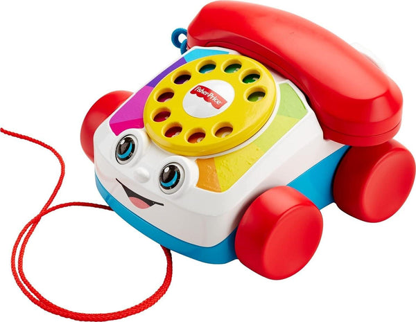 Fisher-Price Toddler Pull Toy Chatter Telephone Pretend Phone With Rotary Dial And Wheels For Walking Play Ages 1+ Years - Zrafh.com - Your Destination for Baby & Mother Needs in Saudi Arabia