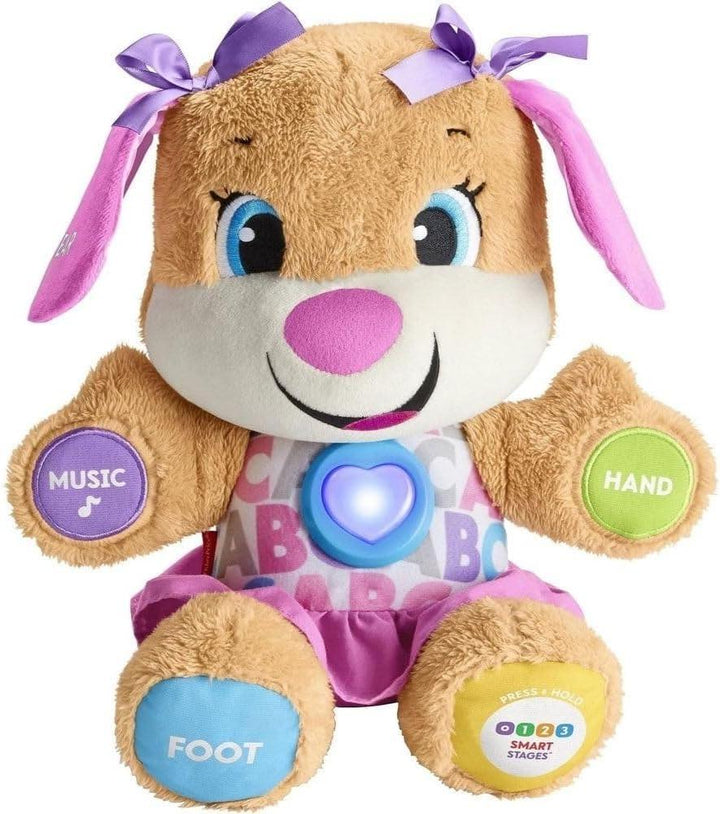 Fisher-Price Laugh & Learn Smart Stages Sis - Uk English Edition, Plush Toy With Music, Lights And Learning Content For Infants And Toddlers - Zrafh.com - Your Destination for Baby & Mother Needs in Saudi Arabia