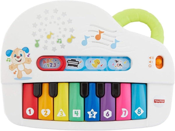 Fisher-Price Silly Sounds Light-Up Piano - Uk English Edition, Take-Along Toy Piano With Lights, Real Music Notes And Learning Songs For Baby And Toddlers - Zrafh.com - Your Destination for Baby & Mother Needs in Saudi Arabia