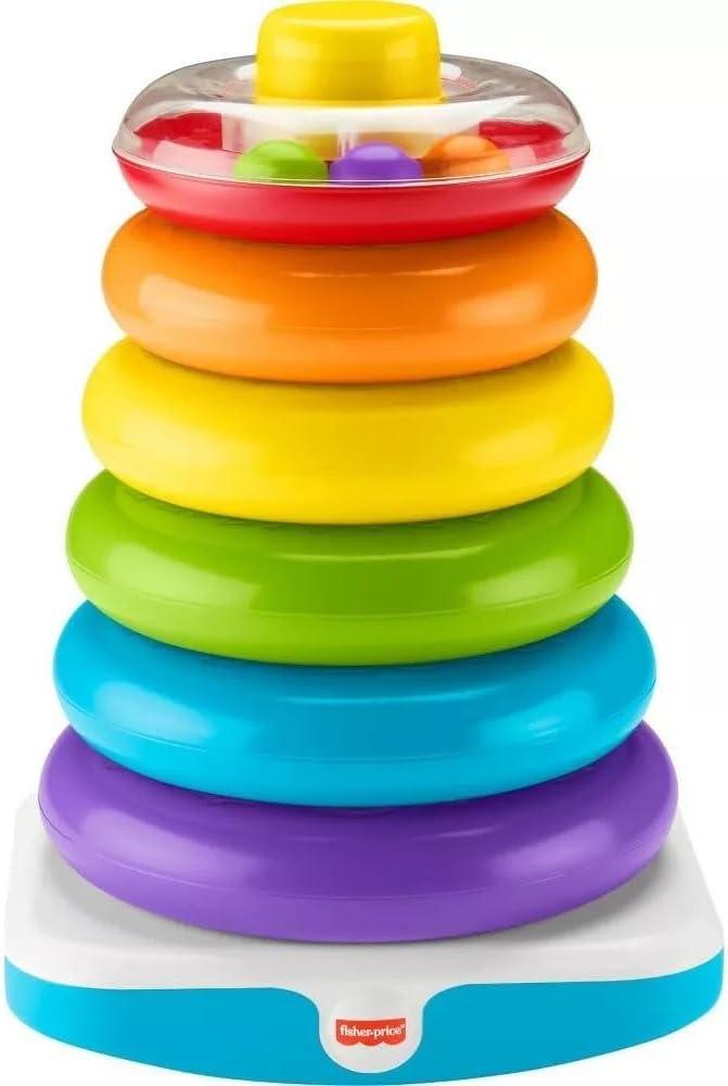 Fisher-Price Giant Rock-A-Stack Baby Toy, 14+ Inches Tall, Multi-Color Ring Stacking Toy For Infants And Toddlers - Zrafh.com - Your Destination for Baby & Mother Needs in Saudi Arabia