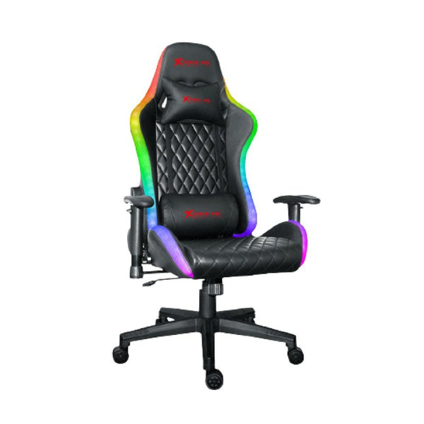 Xtrike-Me gaming Chair, Desk Chair, with RGB Light , Hight Adjustable Computer Chair with Neck and Back support, comfortable, GC 907