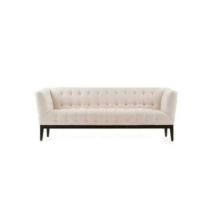 Alhome Velvet and Sweedish Wood 3 Seaters Sofa - White - AL-955 - Zrafh.com - Your Destination for Baby & Mother Needs in Saudi Arabia