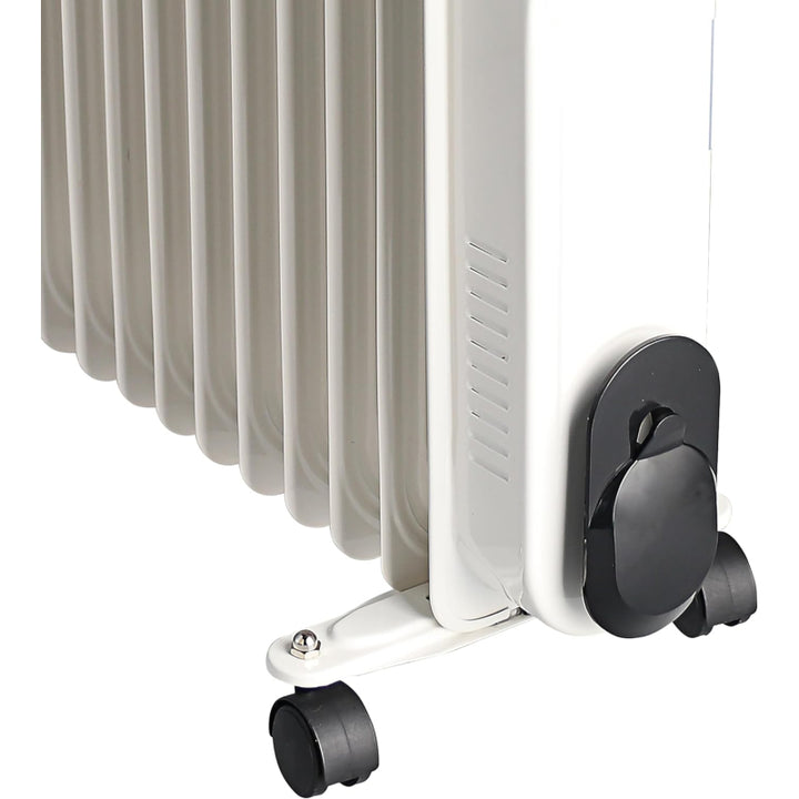 Rebune Oil Heater 13 Fins 2500W 3 Temperature Levels - White - RE- 7- 049 - Zrafh.com - Your Destination for Baby & Mother Needs in Saudi Arabia