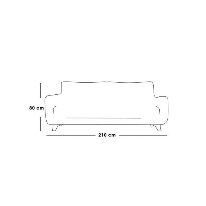 Alhome Velvet and Sweedish Wood 3 Seaters Sofa - White - AL-955 - Zrafh.com - Your Destination for Baby & Mother Needs in Saudi Arabia