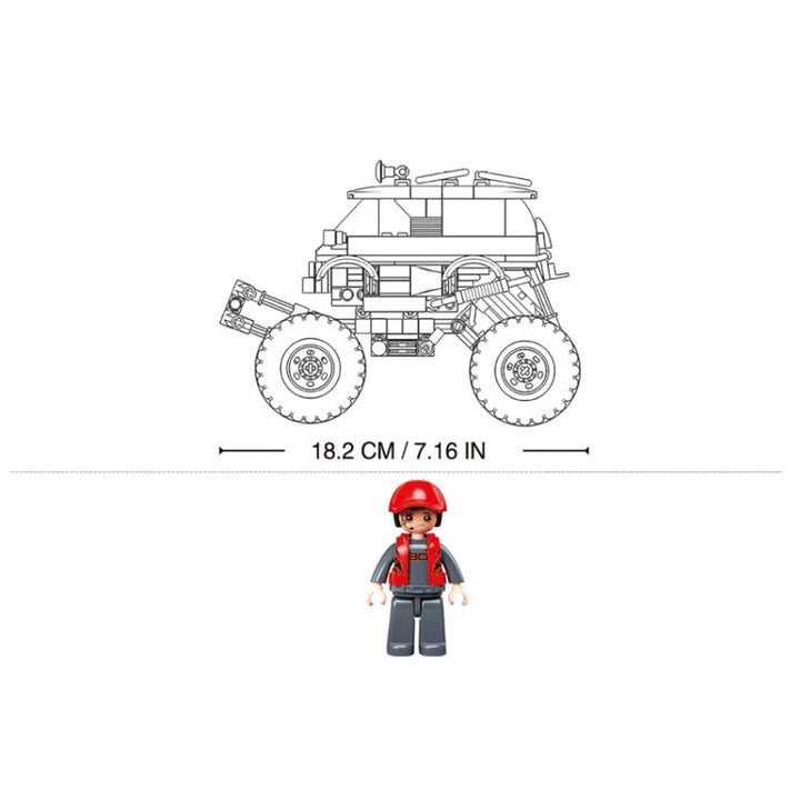 Sluban Off Road Vehicle Building And Construction Toys Set - Red - 261 Pieces - Zrafh.com - Your Destination for Baby & Mother Needs in Saudi Arabia