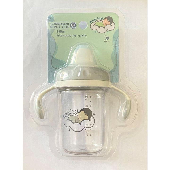 Amchi Baby Transparent Sippy Cup 6+ Months - 150Ml - ZRAFH