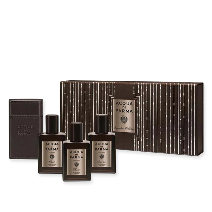 Acqua Di Parma collection Set For Men - 4 Pieces ( Eau De Cologne - 3 x 30 ml + Leather Case ) - Zrafh.com - Your Destination for Baby & Mother Needs in Saudi Arabia