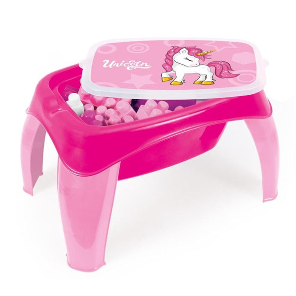 Dolu Unicorn Activity Table With Jumblocks - 30 Pieces - Pink - Zrafh.com - Your Destination for Baby & Mother Needs in Saudi Arabia