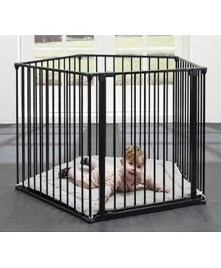 Baby Safe Convertible Playpen with Mat - Grey - ZRAFH