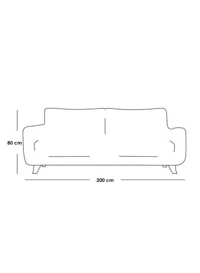 AlhomeThree-Seater Sofa - Beige - AL-195 - Zrafh.com - Your Destination for Baby & Mother Needs in Saudi Arabia